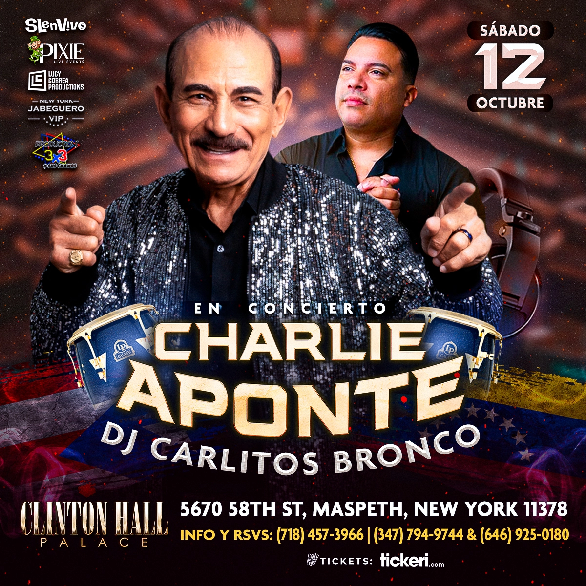 CHARLIE APONTE Y DJ CARLITOS BRONCO EN NY